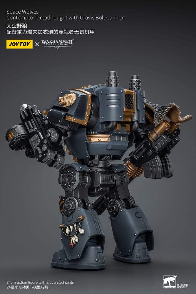 Warhammer The Horus Heresy Action Figure 1/18 Space Wolves Contemptor Dreadnought with Gravis Bolt Cannon 12 cm - MangaShop.ro