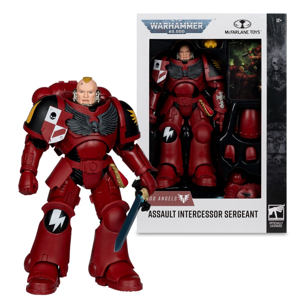 Warhammer 40,000 Action Figure Assault Intercessor Sergeant (Blood Angel) 18 cm - MangaShop.ro