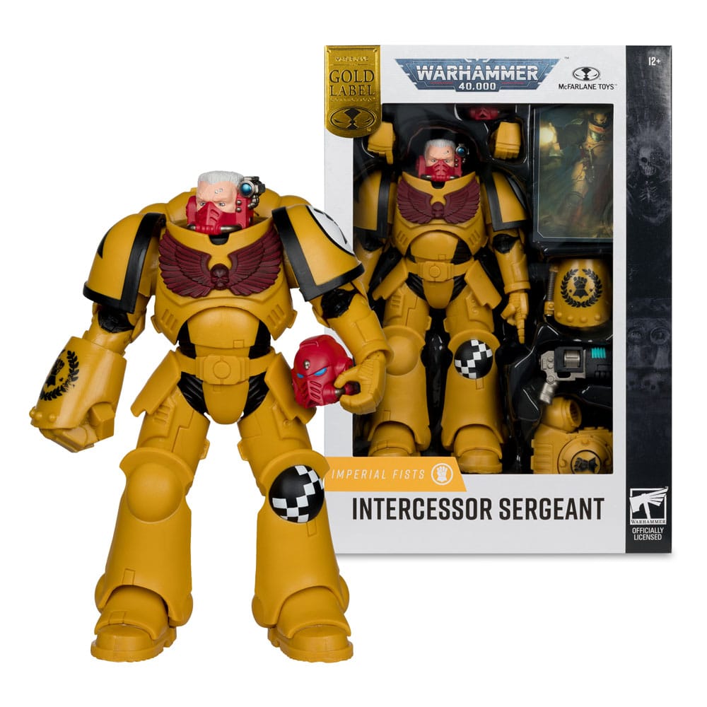 Warhammer 40,000 Action Figure Intercessor Sergeant (Imperial Fist) (Gold Label) 18 cm - MangaShop.ro