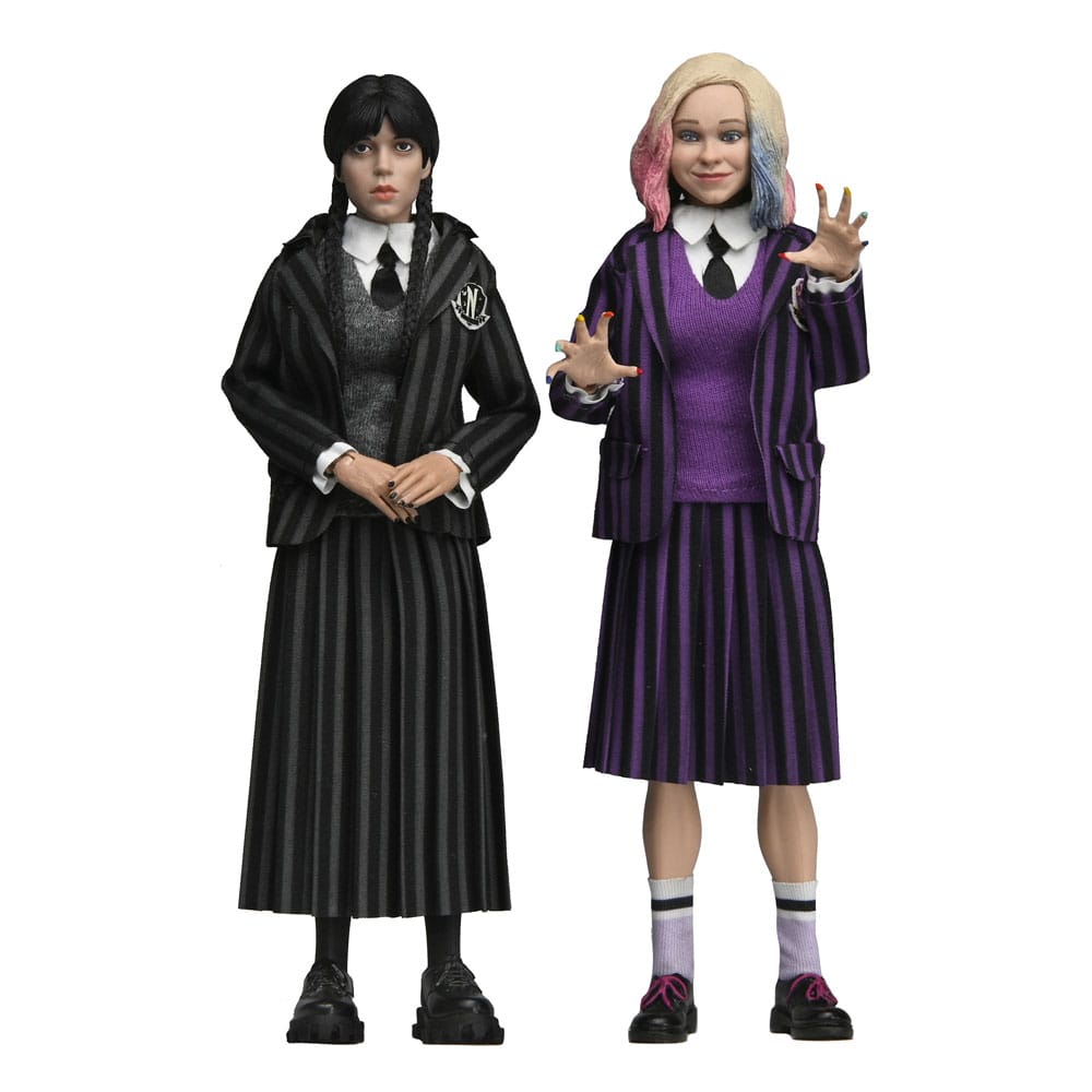 Wednesday Action Figures 2 Pack Wednesday Addams (Nevermore Uniform) and Enid 20 cm - MangaShop.ro