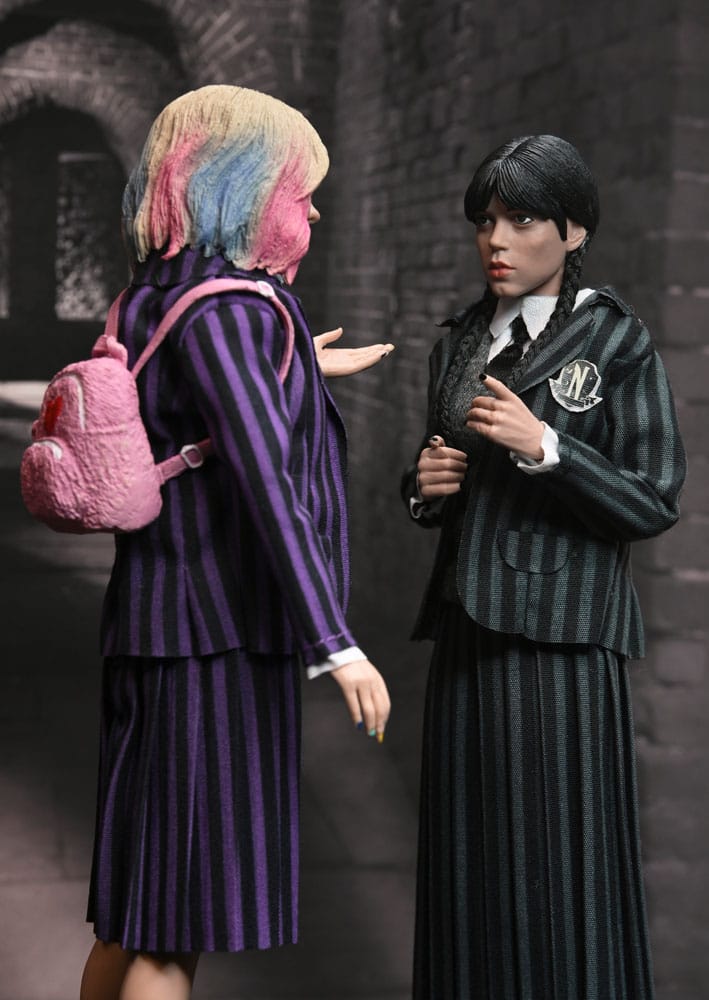 Wednesday Action Figures 2 Pack Wednesday Addams (Nevermore Uniform) and Enid 20 cm - MangaShop.ro