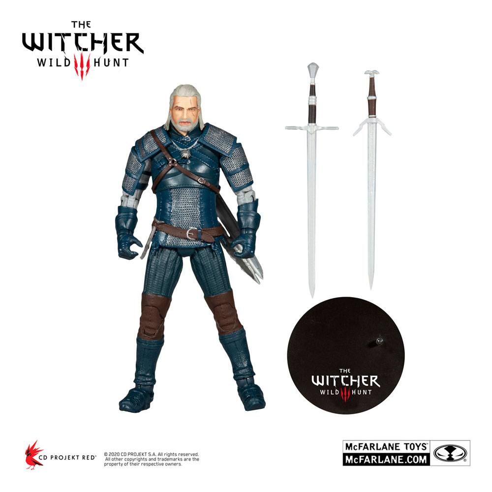 The Witcher Action Figure Geralt of Rivia (Viper Armor: Teal Dye) 18 cm - MangaShop.ro