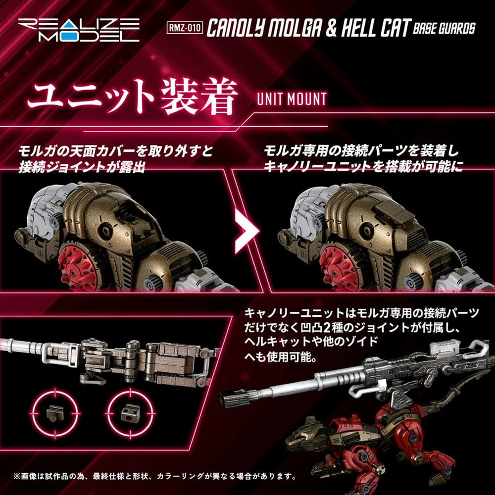 Zoids Plastic Model Kits 2-Pack 1/100 RMZ-010 Canoly Molga & Hell Cat Base Guards Sets 20 cm - MangaShop.ro