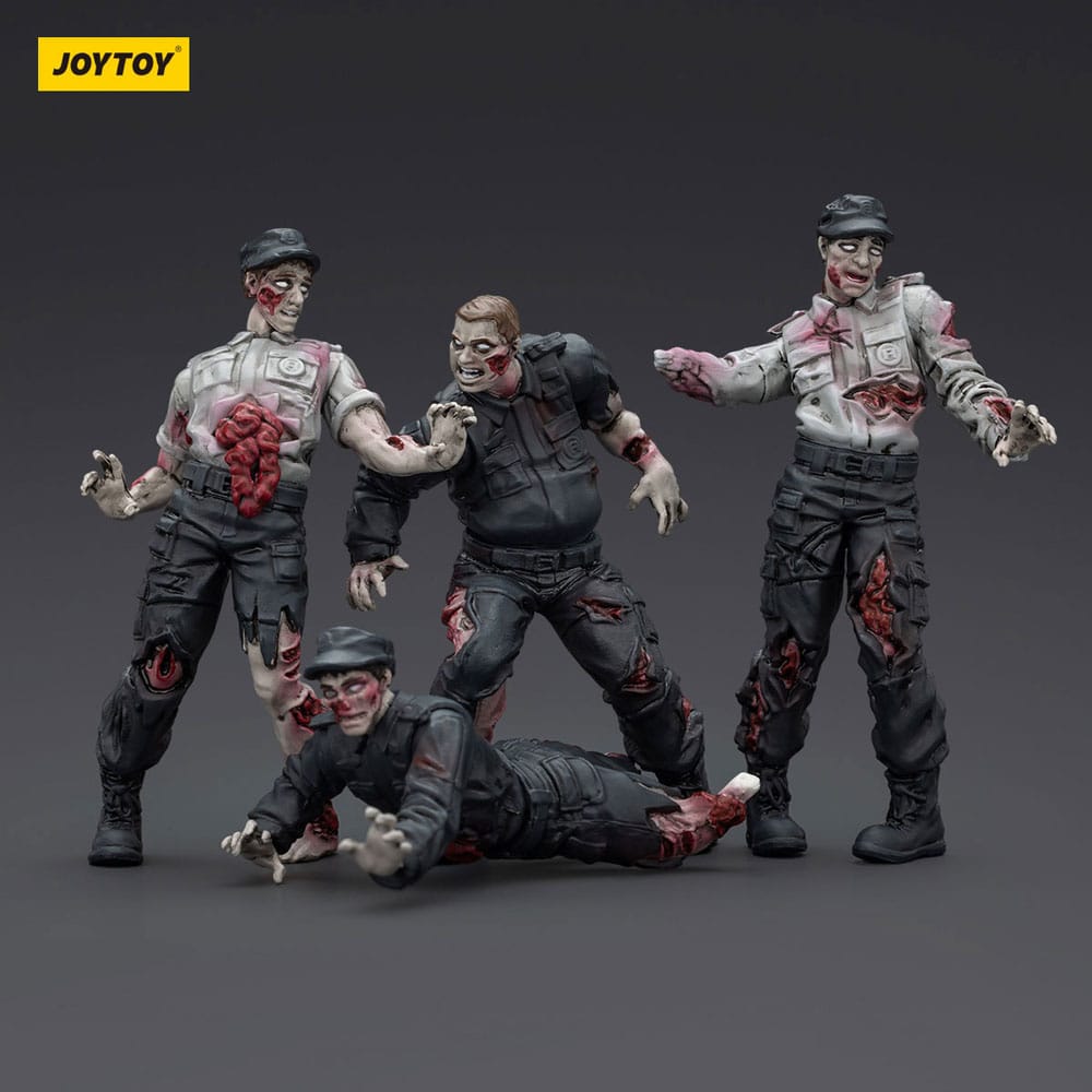 Zombie Dark Source Action Figures 4-Pack Security Guards 8 cm - MangaShop.ro