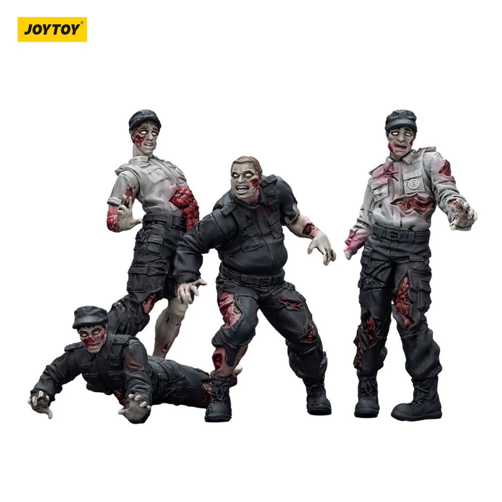 Zombie Dark Source Action Figures 4-Pack Security Guards 8 cm - MangaShop.ro