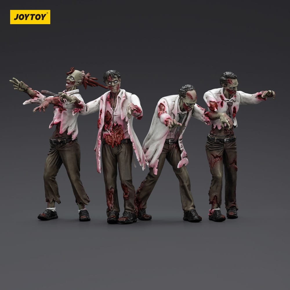 Zombie Dark Source Action Figures 4-Pack Scientists (Male) 8 cm - MangaShop.ro