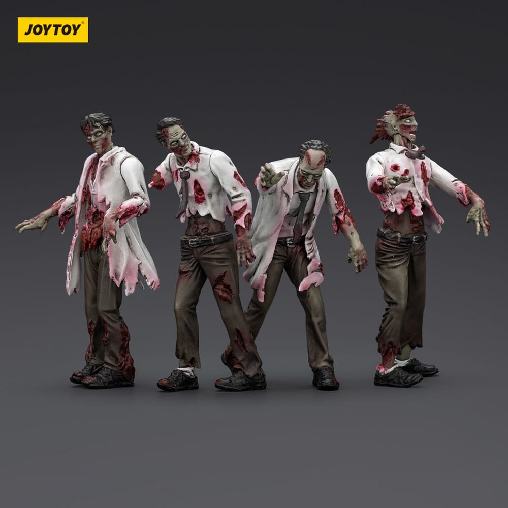 Zombie Dark Source Action Figures 4-Pack Scientists (Male) 8 cm - MangaShop.ro