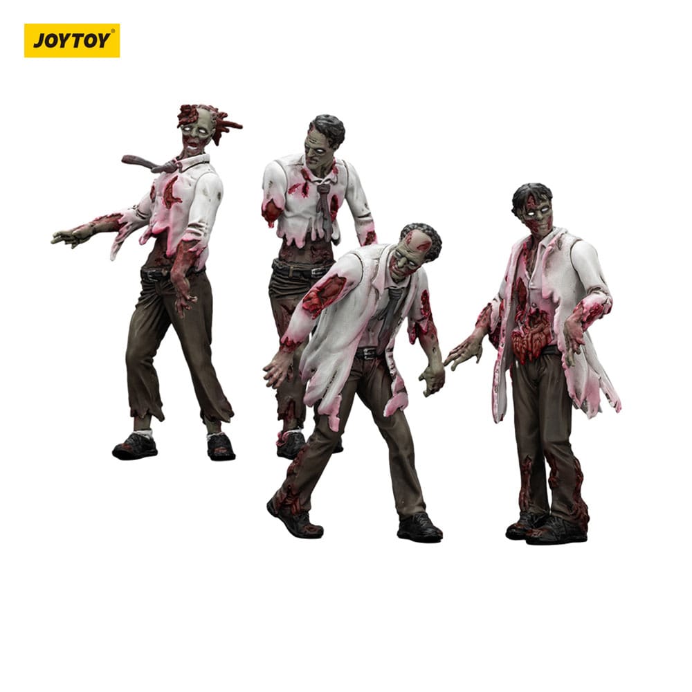 Zombie Dark Source Action Figures 4-Pack Scientists (Male) 8 cm - MangaShop.ro
