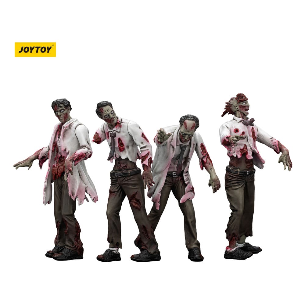 Zombie Dark Source Action Figures 4-Pack Scientists (Male) 8 cm - MangaShop.ro