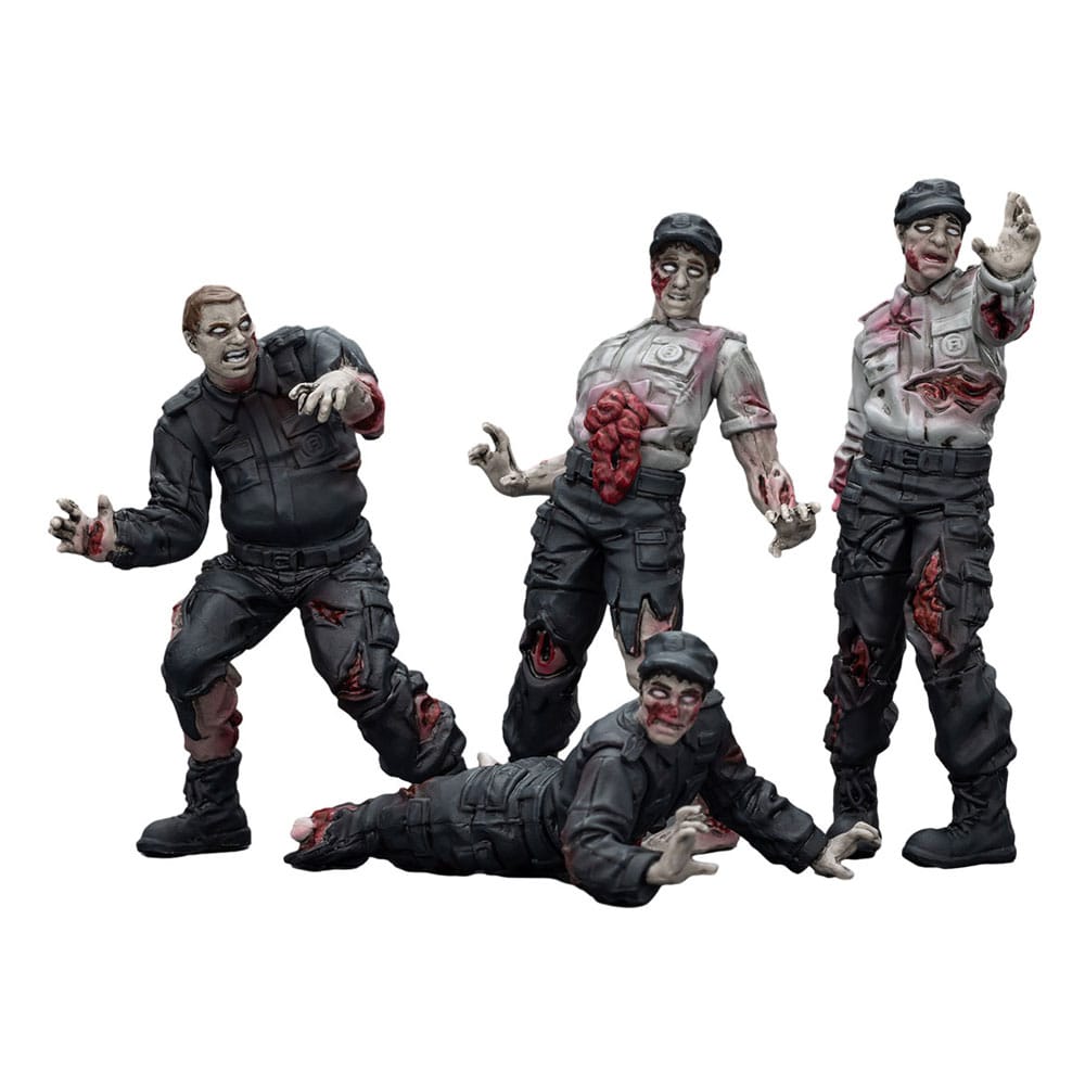 Zombie Dark Source Action Figures 4-Pack Security Guards 8 cm - MangaShop.ro