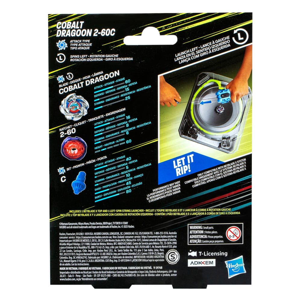 Beyblade X Cobalt Dragoon 2-60C Launcher Set - MangaShop.ro