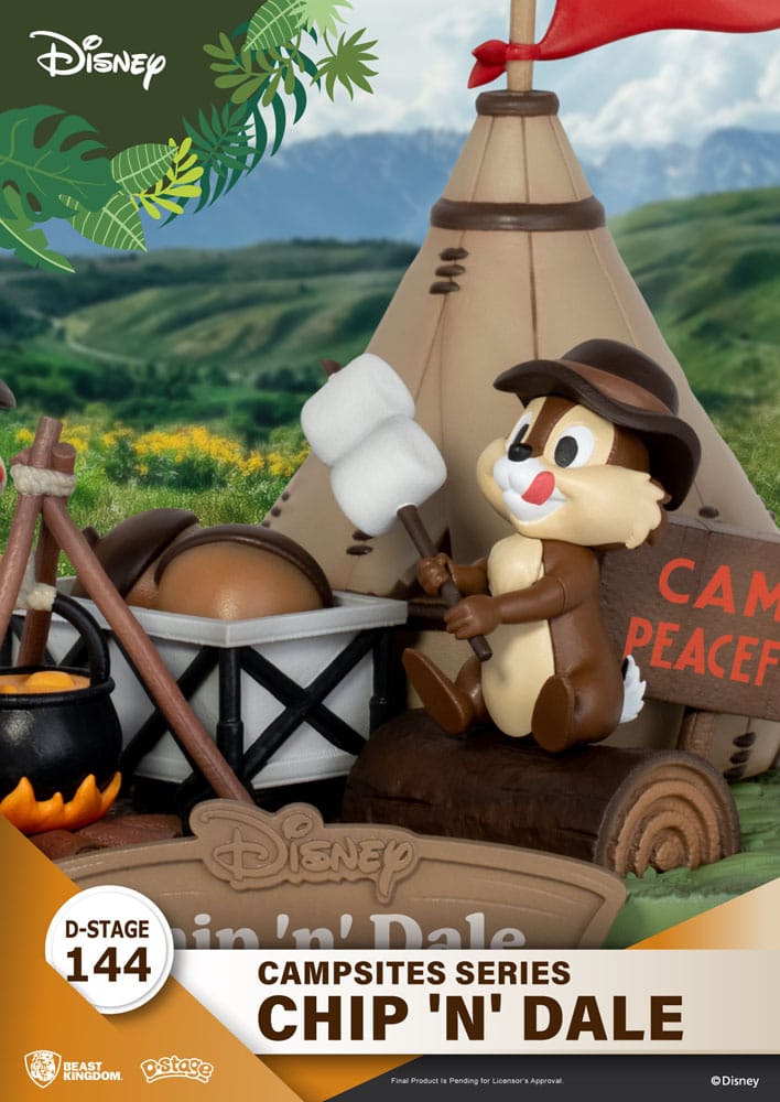 Disney D-Stage Campsite Series PVC Diorama Chip & Dale 10 cm - MangaShop.ro