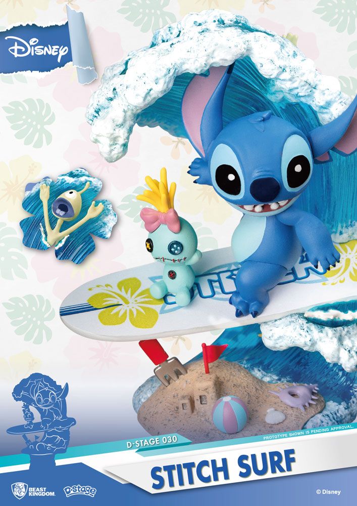 Disney Summer Series D-Stage PVC Diorama Stitch Surf 15 cm - MangaShop.ro