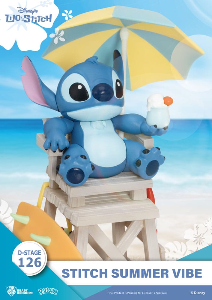 Disney D-Stage PVC Diorama Stitch Summer Vibe 16 cm - MangaShop.ro