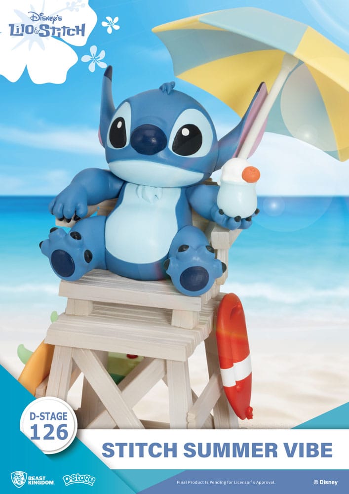 Disney D-Stage PVC Diorama Stitch Summer Vibe 16 cm - MangaShop.ro