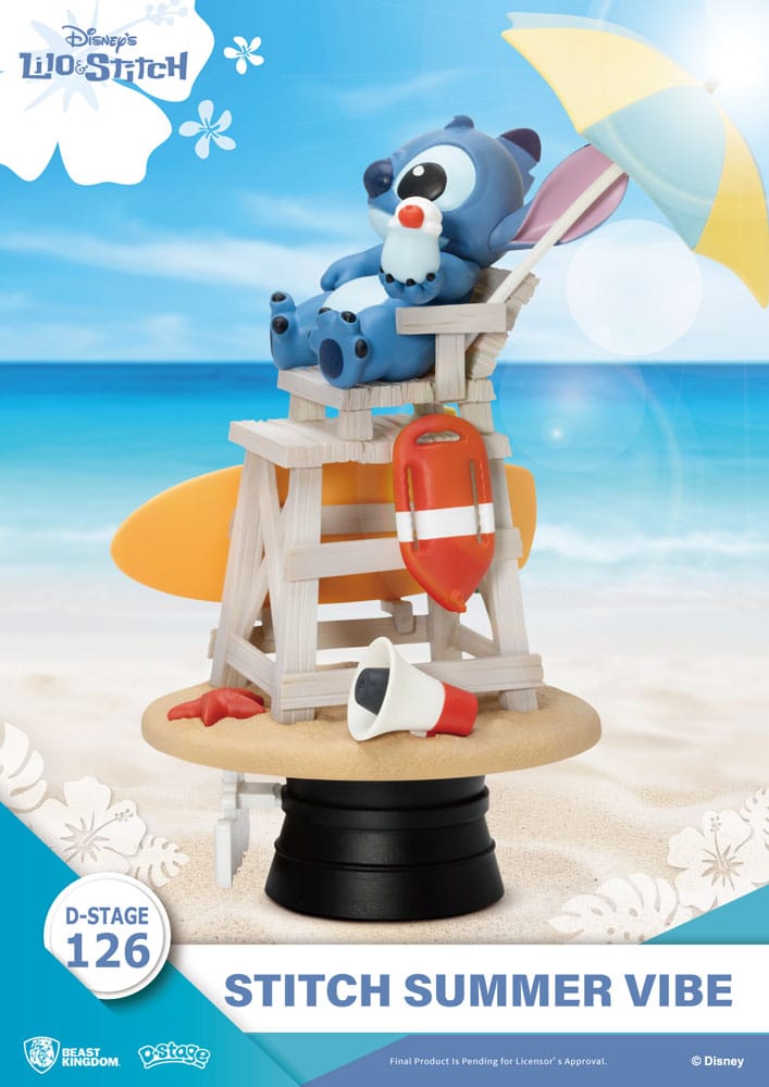 Disney D-Stage PVC Diorama Stitch Summer Vibe 16 cm - MangaShop.ro