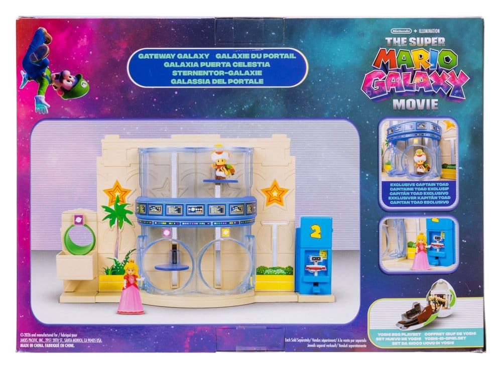 The Super Mario Galaxy Movie Diorama with 2 Mini Figures Gateway Galaxy - MangaShop.ro