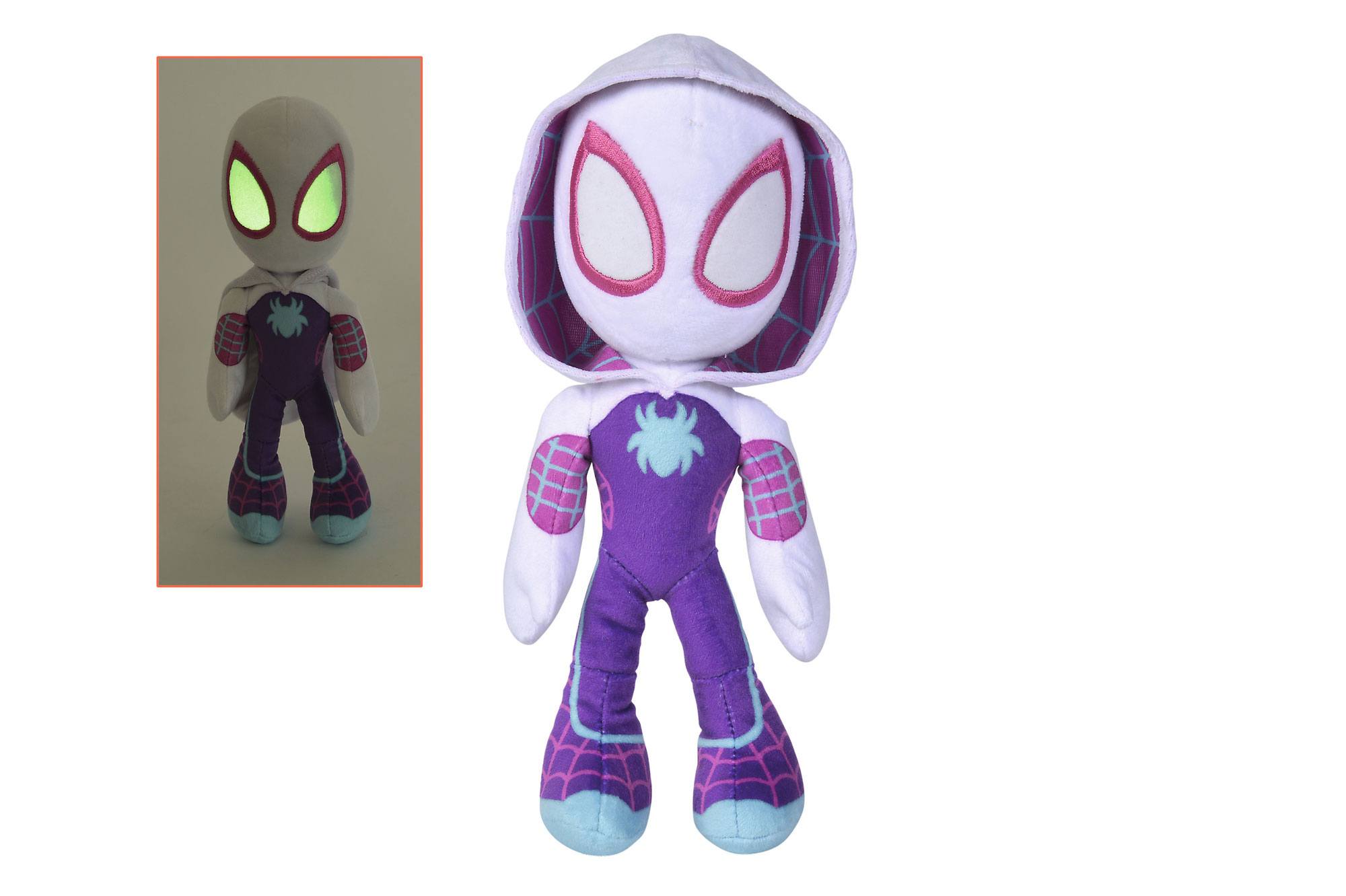 Marvel Plush Figure Glow In The Dark Eyes Ghost Spider 25 cm - MangaShop.ro