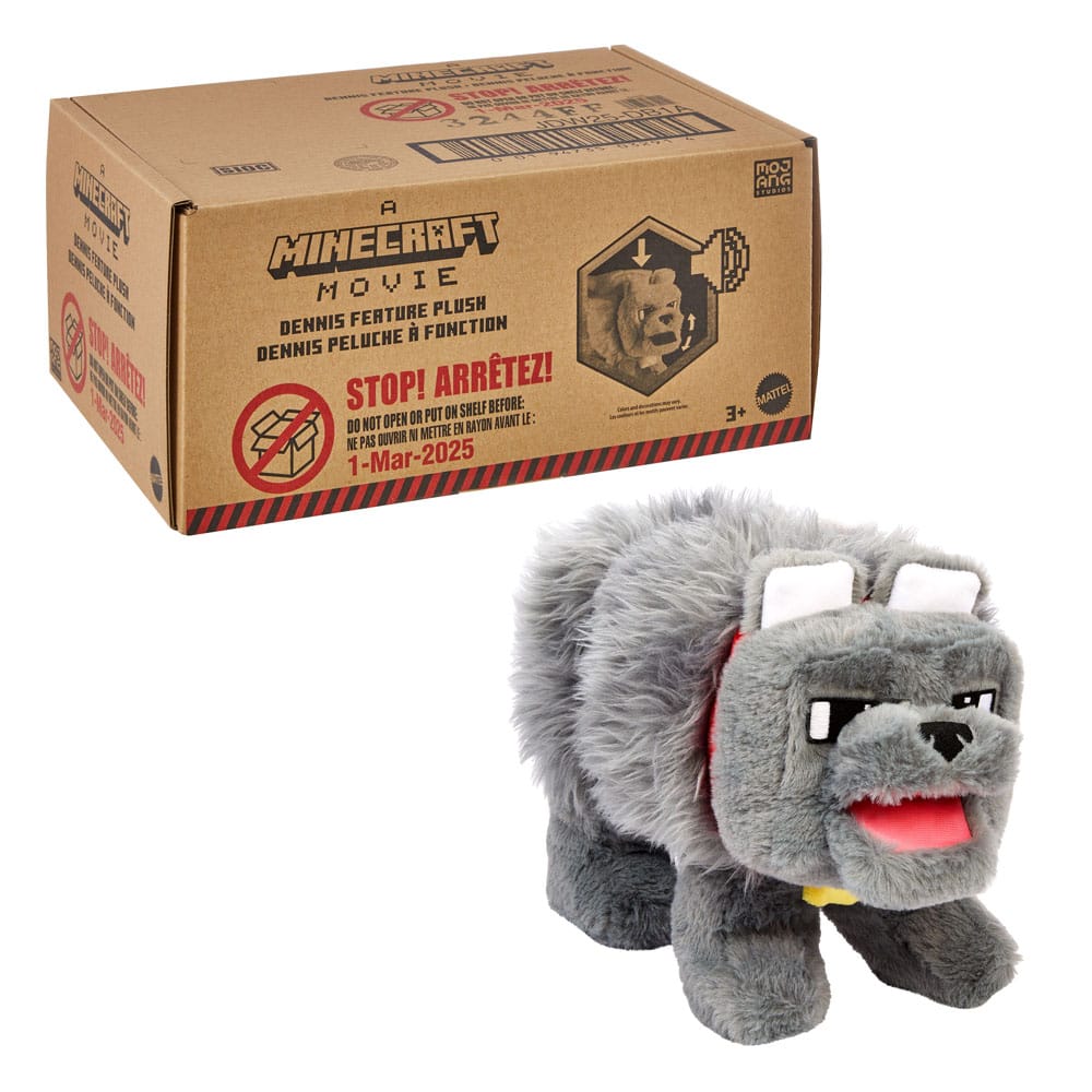 A Minecraft Movie Plush Figure Dennis the Wolf 20 cm - MangaShop.ro