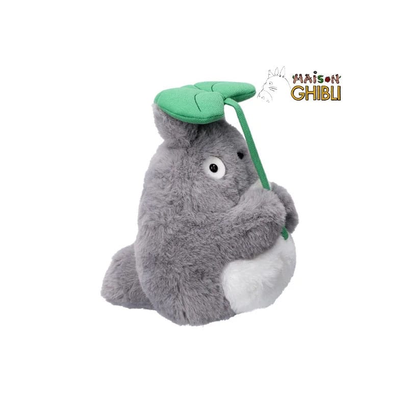 My Neighbor Totoro Nakayoshi Plush Figure Big Totoro with leaf 21 cm - MangaShop.ro