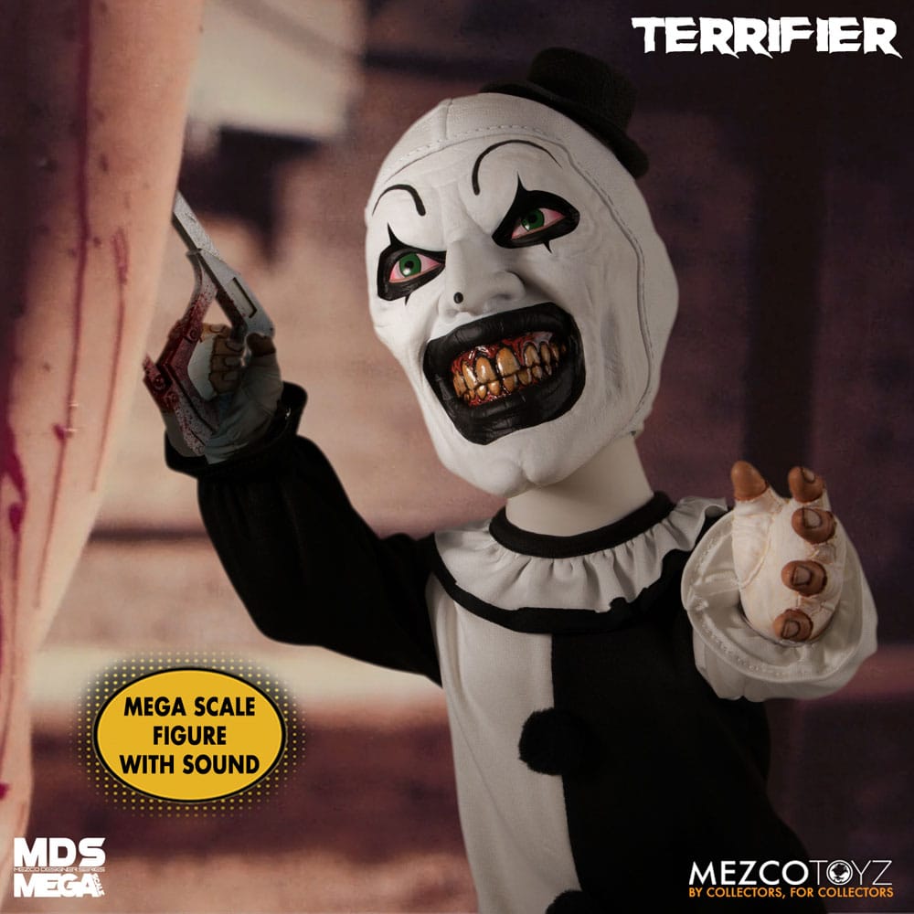 Terrifier MDS Mega Scale Plush Doll Art the Clown with Sound 38 cm - MangaShop.ro