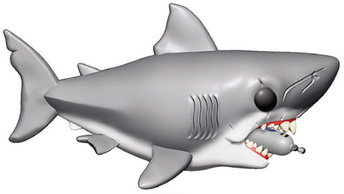Jaws Oversized POP! Movies Vinyl Figure Jaws with Diving Tank 15 cm - MangaShop.ro