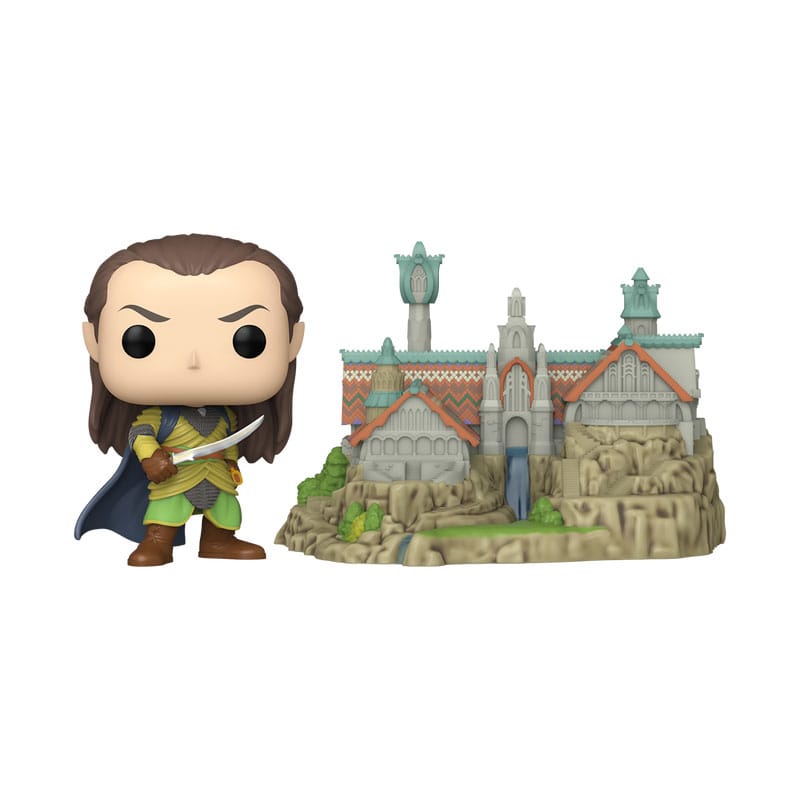 The Lord of the Rings POP! Town Vinyl Figure Elrond & Rivendell 9 cm - MangaShop.ro