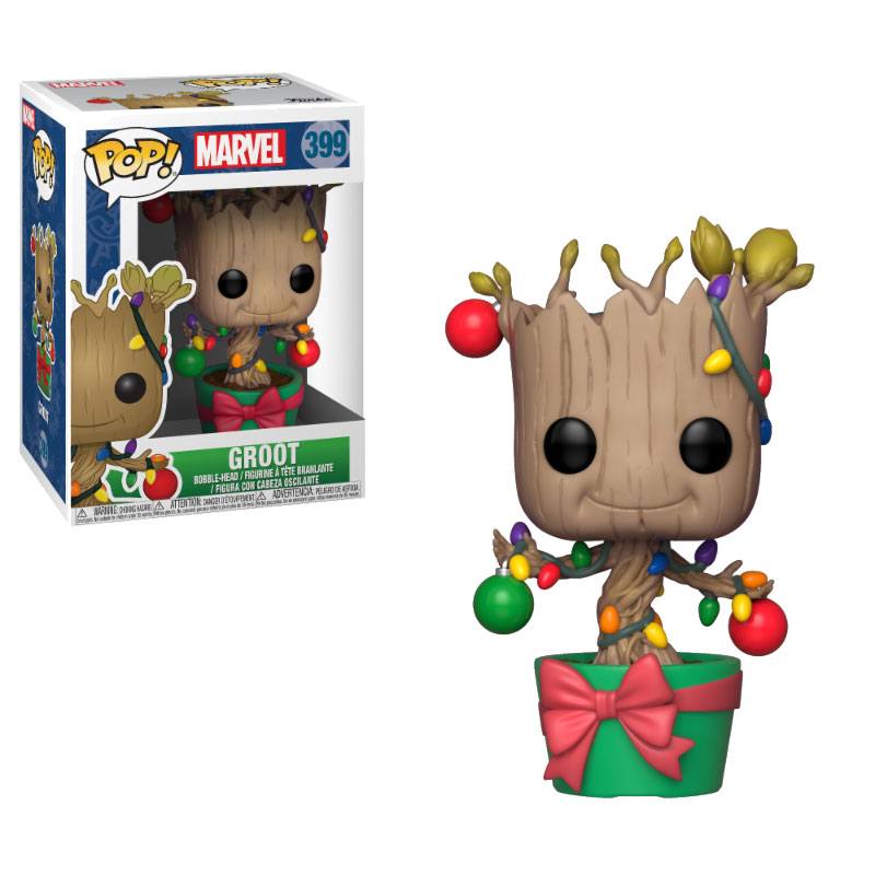 Marvel Comics POP! Marvel Holiday Vinyl Bobble-Head Groot (Lights & Ornaments) 9 cm - MangaShop.ro