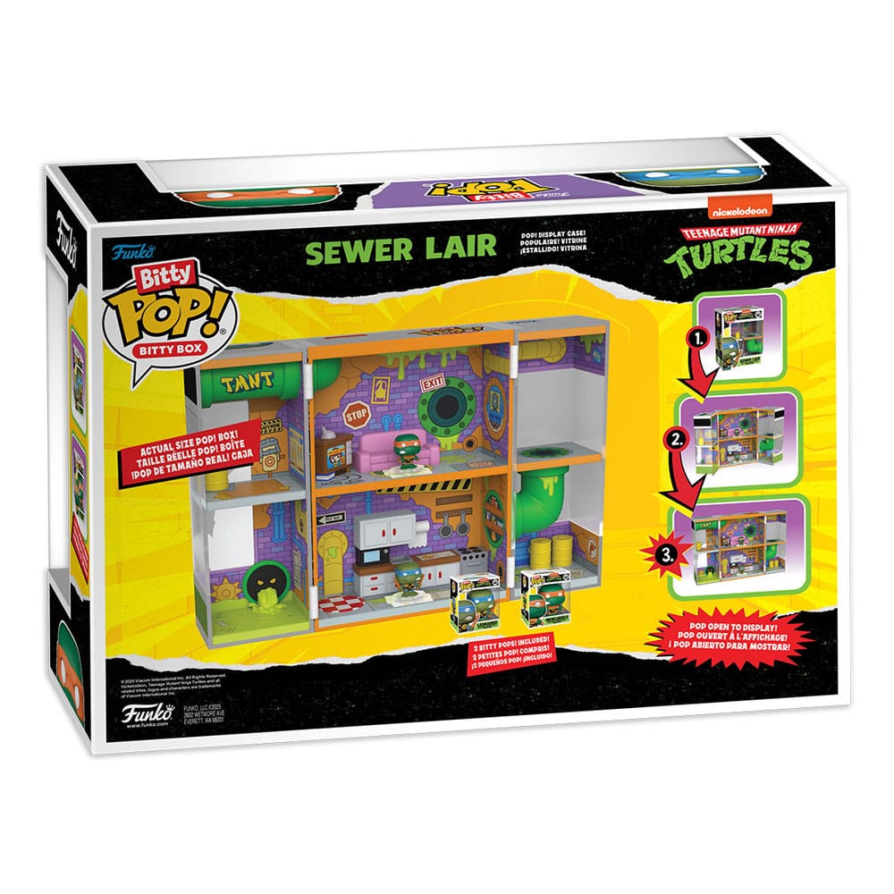 Teenage Mutant Ninja Turtles Bitty POP! Bitty Box Display with 2 Vinyl Figures Sewer Lair - MangaShop.ro