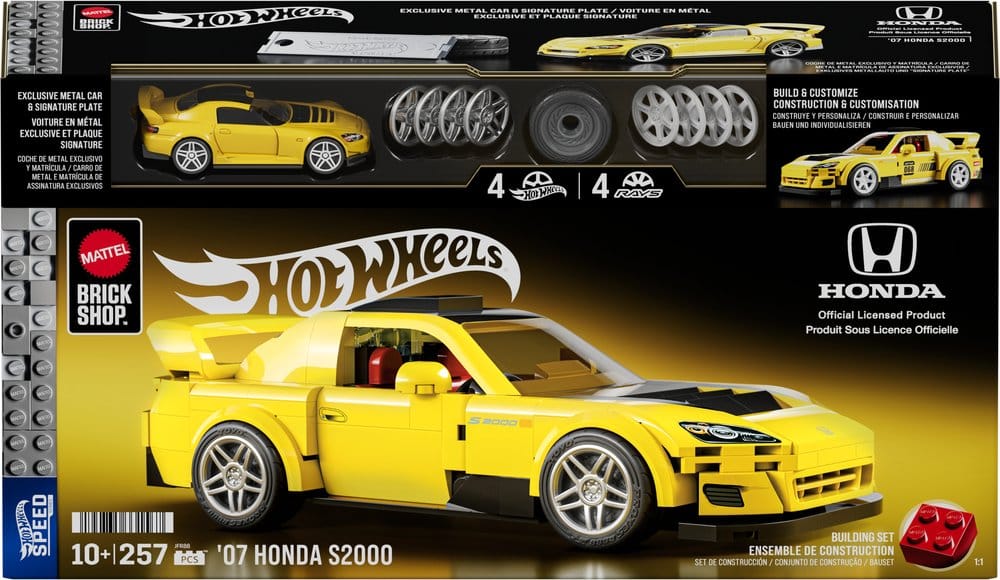 Hot Wheels Speed Series Mattel Brick Shop Building Set 1/32 '07 Honda S2000 - MangaShop.ro