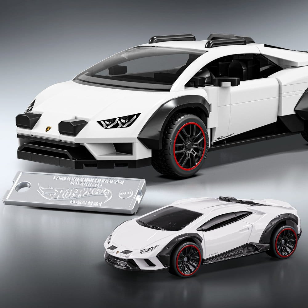 Hot Wheels Speed Mattel Brick Shop Building Set 1/32 Lamborghini Huracán Sterrato - MangaShop.ro