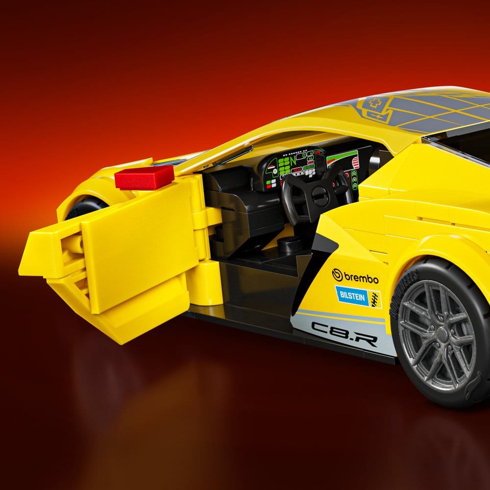 Hot Wheels Speed Mattel Brick Shop Building Set 1/32 '20 Corvette C8.R - MangaShop.ro