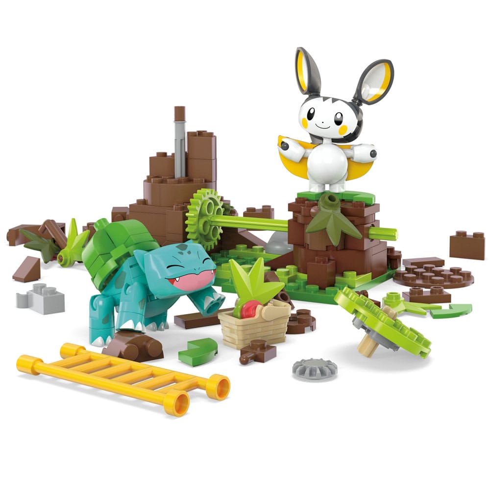Pokemon MEGA Construction Set Emolga And Bulbasaur's Charming Woods - MangaShop.ro