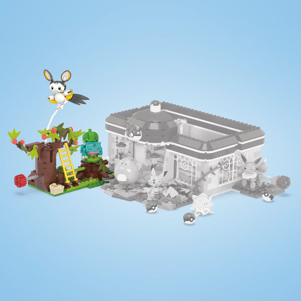 Pokemon MEGA Construction Set Emolga And Bulbasaur's Charming Woods - MangaShop.ro