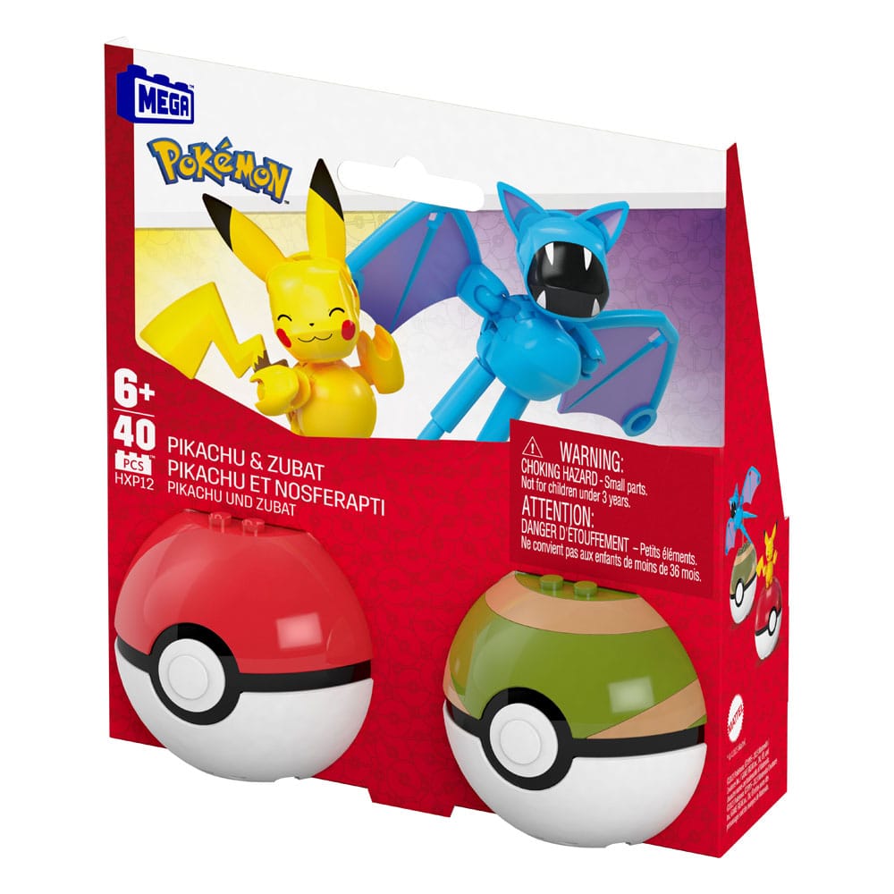Pokemon MEGA Construction Set Poké Ball Collection: Pikachu & Zubat - MangaShop.ro