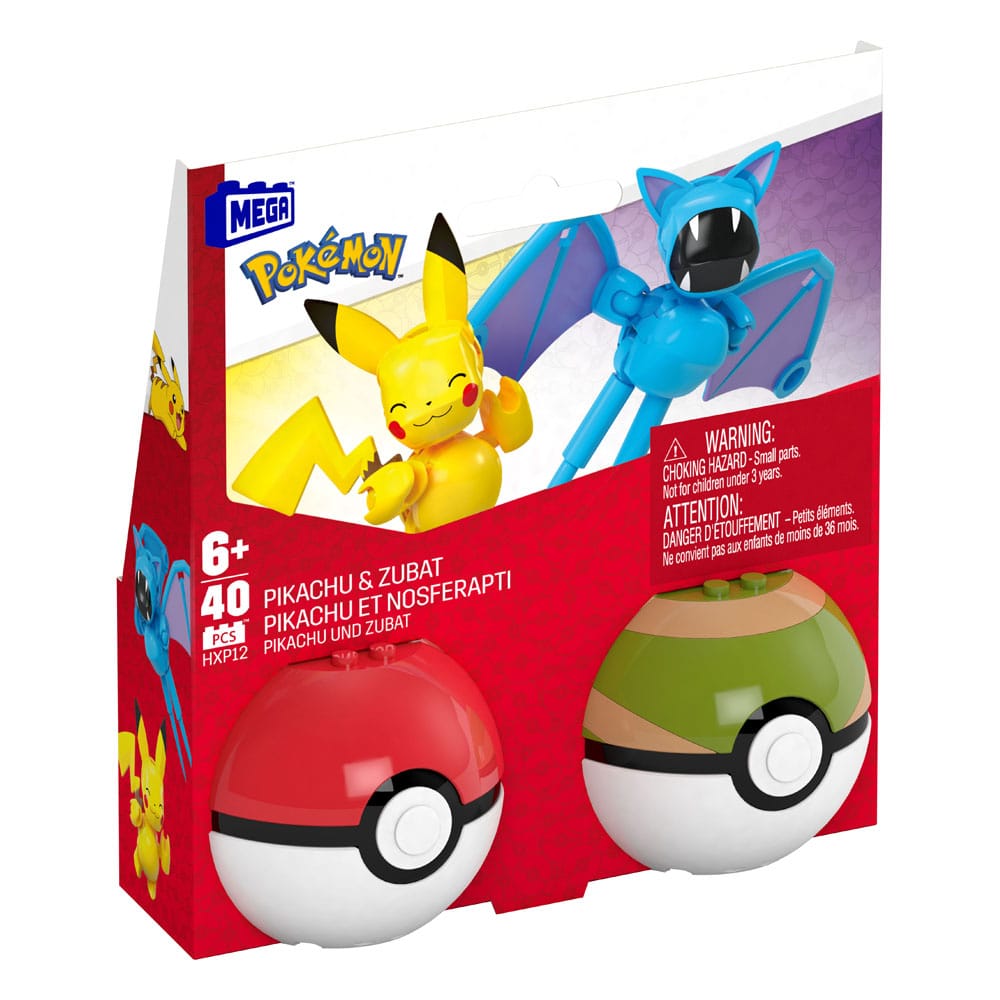 Pokemon MEGA Construction Set Poké Ball Collection: Pikachu & Zubat - MangaShop.ro