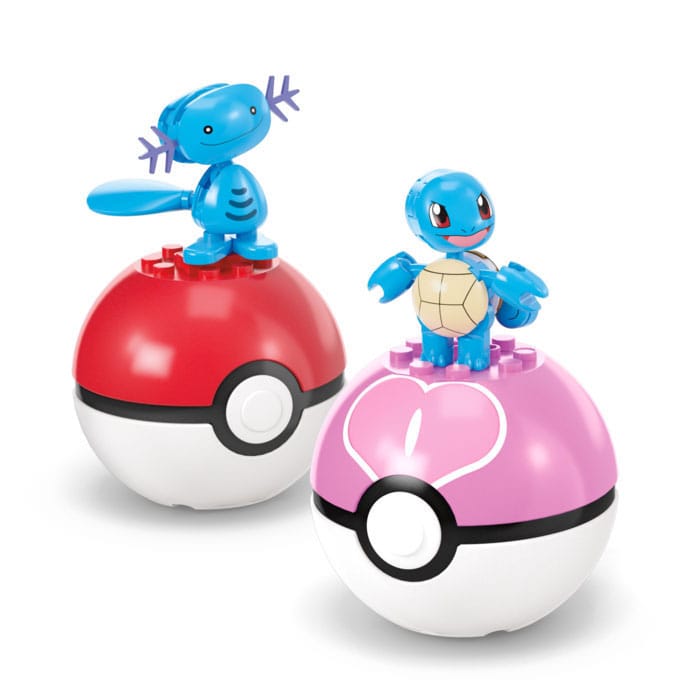 Pokemon MEGA Construction Set Water-Type Trainer Team Building Toy Kit - MangaShop.ro