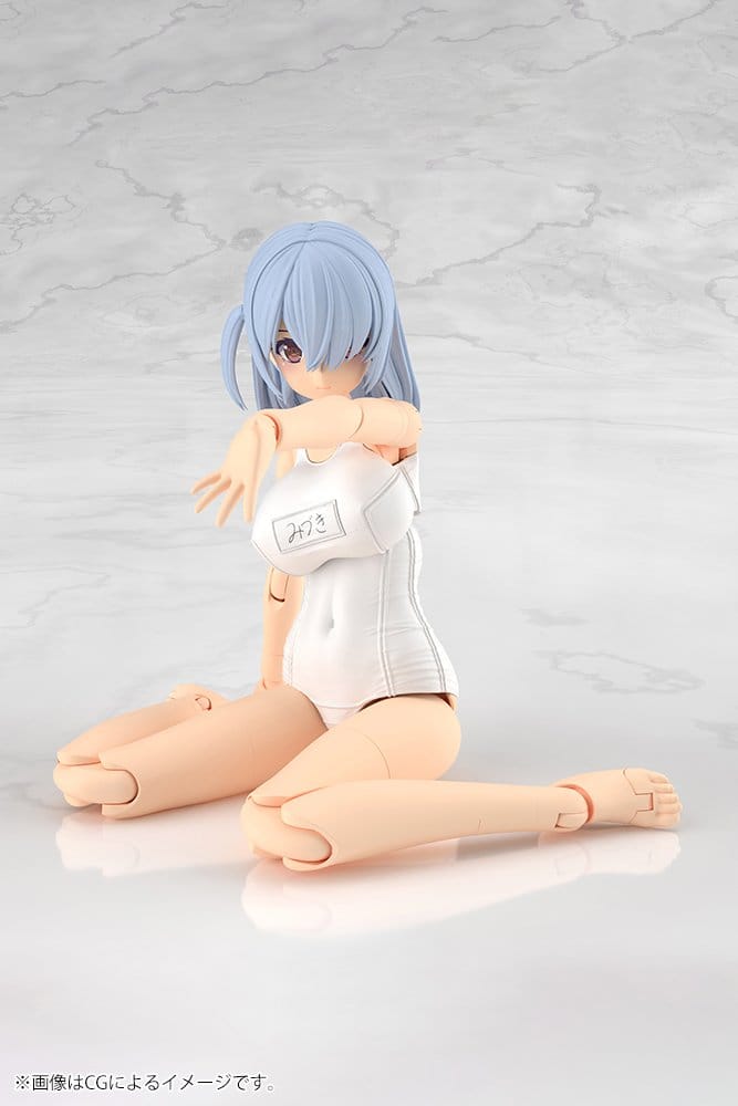 Frame Arms Girl Plastic Model Kit Mizuki School Swimsuits White Ver. 16 cm - MangaShop.ro