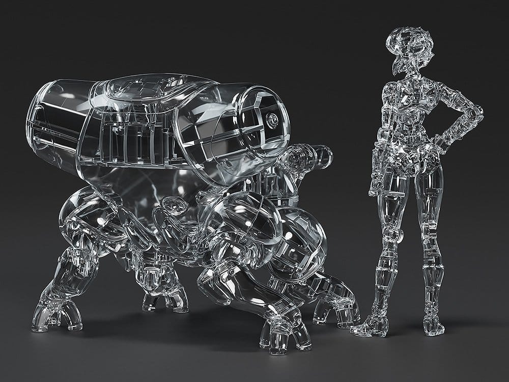 Ghost in the Shell PLAMAX minimum factory Plastic Model Kit Motoko Kusanagi with Fuchikoma: Thermoptic Camouflage Ver. 8 cm - MangaShop.ro