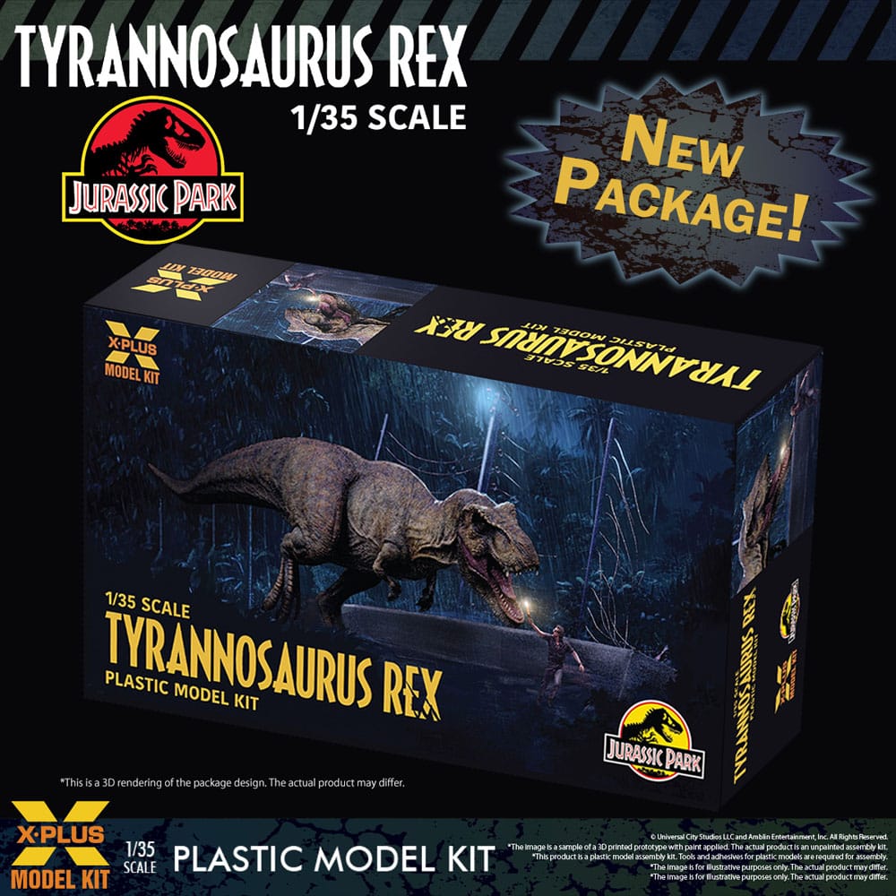 Jurassic Park Plastic Model Kit 1/35 Tyrannosaurus Rex 42 cm - MangaShop.ro