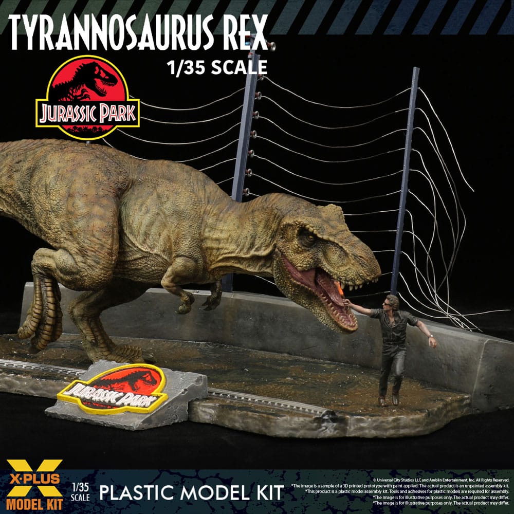 Jurassic Park Plastic Model Kit 1/35 Tyrannosaurus Rex 42 cm - MangaShop.ro