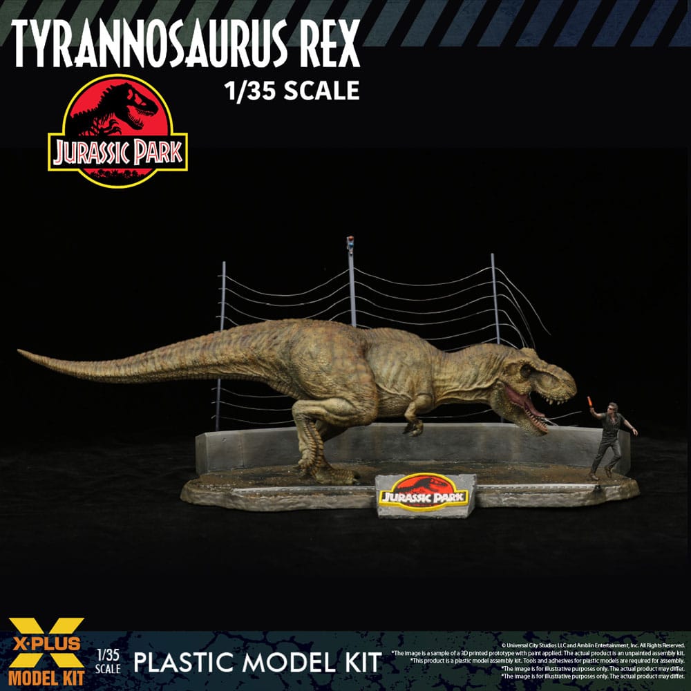 Jurassic Park Plastic Model Kit 1/35 Tyrannosaurus Rex 42 cm - MangaShop.ro