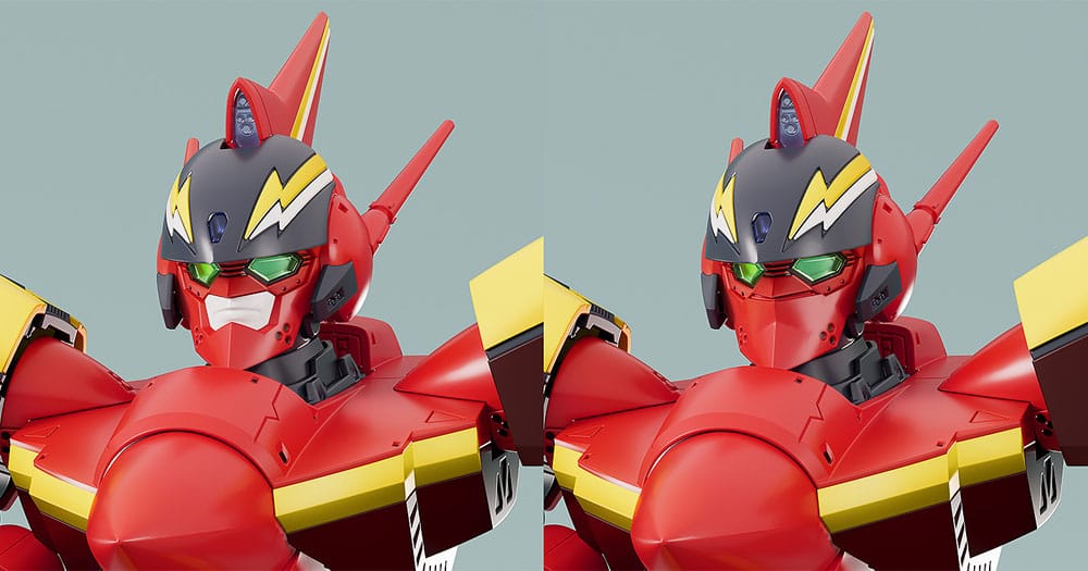The Super Dimension Fortress Macross PLAMAX Plastic Model Kit 1/72 VF-19 Custom Fire Valkyrie (Basara Nekki Unit) 22 cm - MangaShop.ro