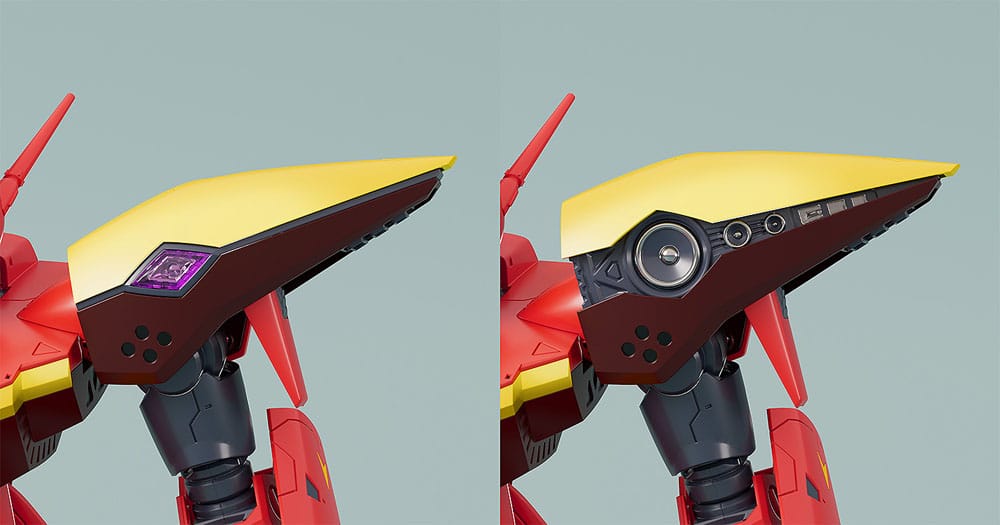 The Super Dimension Fortress Macross PLAMAX Plastic Model Kit 1/72 VF-19 Custom Fire Valkyrie (Basara Nekki Unit) 22 cm - MangaShop.ro