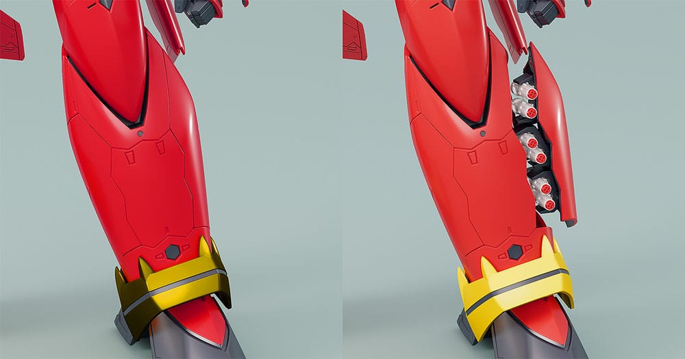 The Super Dimension Fortress Macross PLAMAX Plastic Model Kit 1/72 VF-19 Custom Fire Valkyrie (Basara Nekki Unit) 22 cm - MangaShop.ro