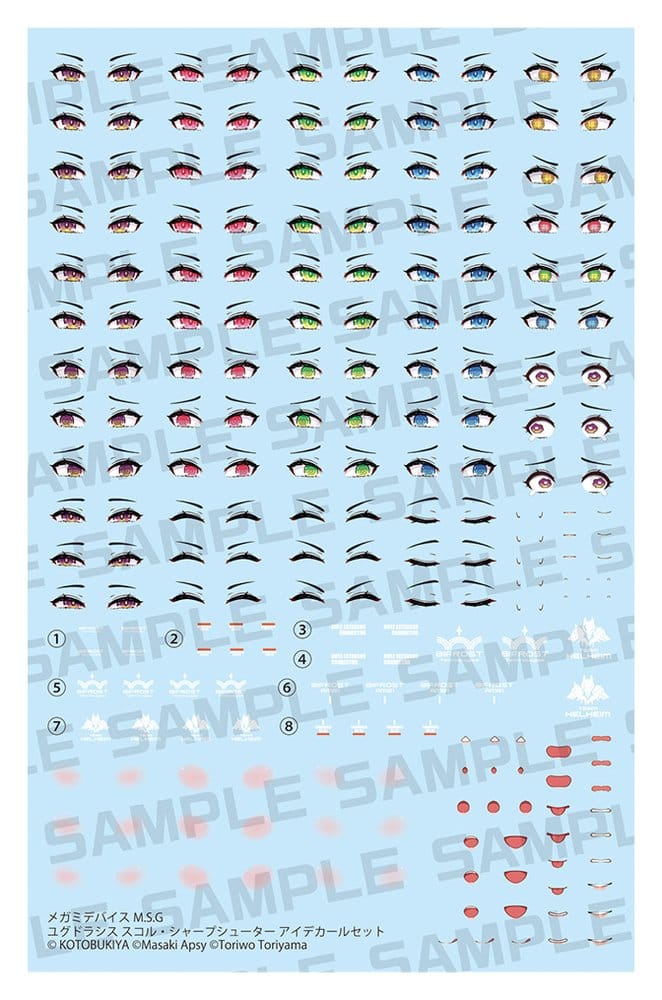 Megami Device M.S.G. Plastic Model Kit 1/1 Yggdrasis Sharpshotter Eye Decal Set - MangaShop.ro