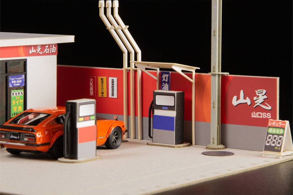 Original Illustration 1/64 Paper Model Kit 1/64 Gas Station 11 cm (re-run) - MangaShop.ro