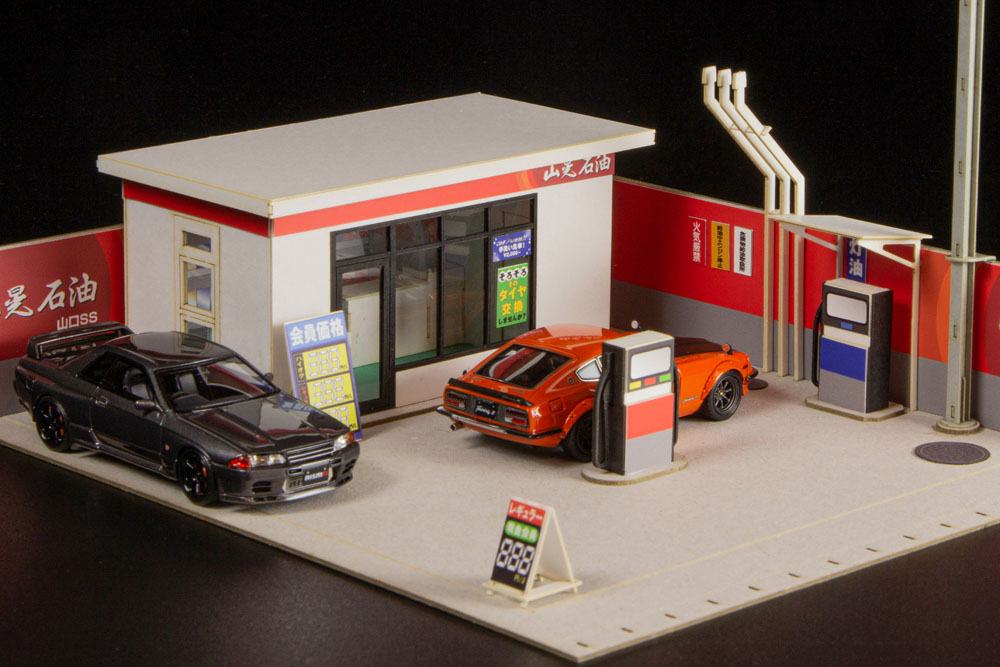 Original Illustration 1/64 Paper Model Kit 1/64 Gas Station 11 cm (re-run) - MangaShop.ro