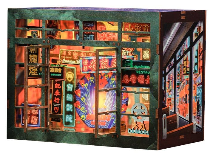 Book Nook Hong Kong Neon Light 13 x 17 cm - MangaShop.ro