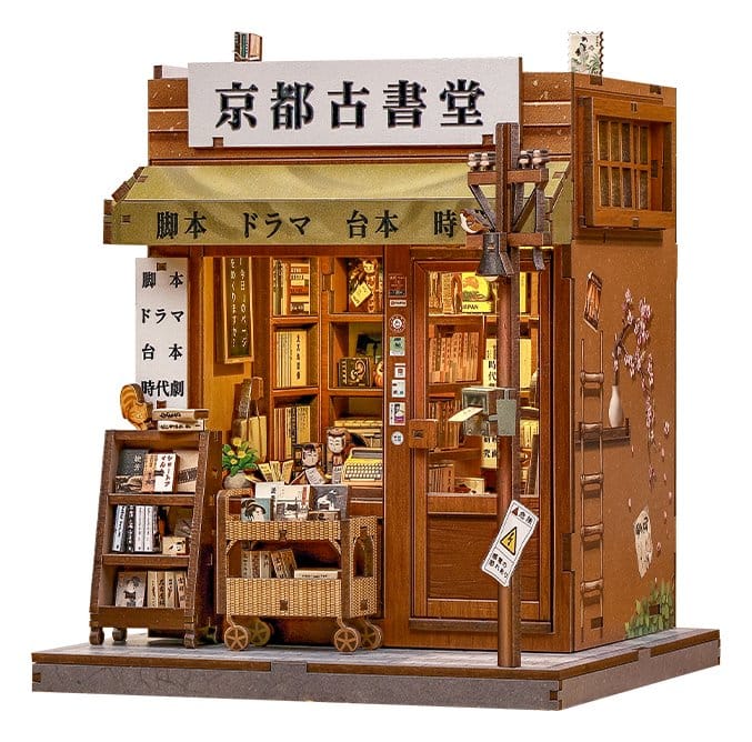 Miniature House Model Kit Antique Bookery of Kyoto 18 x 15 cm - MangaShop.ro